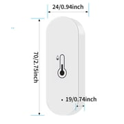 Smart Mini WiFi Bluetooth Temperature and Humidity Sensor Indoor Wireless Sensor with App Control
