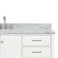 thumbnail image 5 of Ariel Cambridge 67 Inch Single Rectangle Sink Vanity With Carrara White Marble Countertop With 1.5 Edge In White, 5 of 10