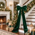 thumbnail image 5 of Christmas Dark Green Velvet Bows Giant Pre-Tied Vintage Christmas Tree Bows for Wedding Holiday Tree Topper Window Wall Mantle, 5 of 5