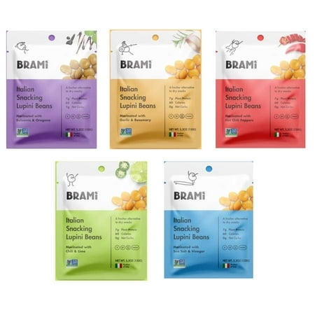 - BRAMI Lupini Bean Snacks - Variety Pack (5.3oz)