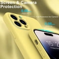 thumbnail image 5 of Compatible with iPhone 14 Pro Case - Enhanced Camera Protection and Screen Protector - Soft Liquid Silicone Cover - Slim Fit Protective Phone Case 6.1" for Women Girls - Yellow, 5 of 14