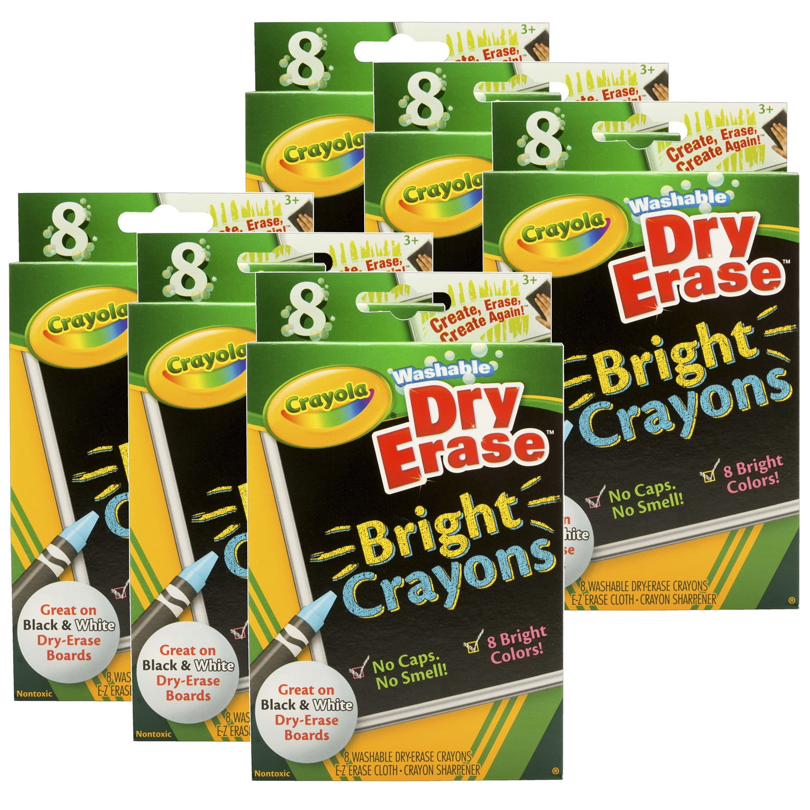 Crayola® Dry Erase Bright Crayons 8 per Pack, 6 Packs
