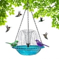 thumbnail image 1 of Hanging Bird Bath with Solar Fountain Solar Bird Bath Fountains Hanging Bird Baths for Outdoors Pink_Perfect Gift, 1 of 4