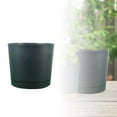 thumbnail image 2 of 6.5 Inch Flower Pots with Drainage Holes & Saucers, Modern Cylindrical Planters for Indoor, Outdoor, Office Decor, Succulents, Orchids, and Small, 2 of 9