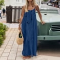 thumbnail image 2 of longantii Womens Summer Casual Sleeveless Backless Cami Dress for Beach 2025 Vacation Navy M, 2 of 9