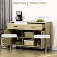 thumbnail image 4 of HOMCOM Buffet Meuble de Rangement avec 2 Tiroirs, Gris Clair, 4 of 10