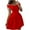 Red, variant on Sundresses for Women Trendy Clearance Women's off the Shoulder Satin Waist Pleated Dresses Short a Line Cocktail Prom Party Gowns with Pockets Women's Dresses Summer New Wine 3XL