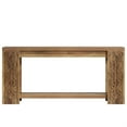 thumbnail image 2 of Demi Bonn 70" Bohemian Handcrafted Wooden Console Table, Entryway Side Table with Elegant Carvings for Living Room, Brown, 2 of 8