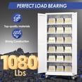 thumbnail image 5 of 75" Tall Metal Garage Storage Cabinet with Wheels and Locking Doors and Tall Rolling Steel Tool Cabinet with 5 Adjustable Shelves for Garage,Home,Office,Shop (White), 5 of 12