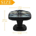 thumbnail image 4 of 4 Pcs Cabinet Handle Drawer Pulls Dragonfly Knobs with Screws Square Furniture Office Cabinet Knob Decoration, 4 of 7