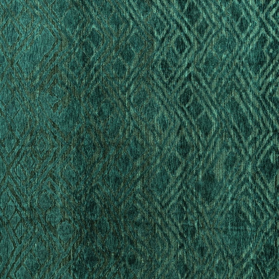 Ahgly Company Indoor Square Abstract Turquoise Blue Modern Area Rugs, 3' Square