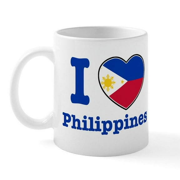CafePress - I Love Philippines Mug - 11 oz Ceramic Mug - Novelty Coffee Tea Cup