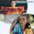 thumbnail image 5 of Uorisanigo Car Seat Cover Front Seats Only Auto Accessories Protectors Decor Colorful Tie Dye Palm Tree Vehicle Sweat Towel Protector Easy to Install Suitable for Cars, SUV and Trucks, 5 of 8