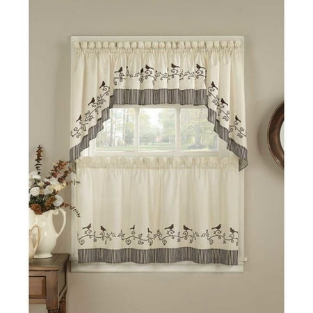 Chf Birds 58 Compwin Kitchen Curtains Walmart Com