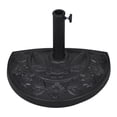 thumbnail image 1 of Base semicircular de resina para sombrilla VidaXL, acero negro, universal, 1 of 9