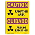 thumbnail image 1 of SignMission OS-CR-A-1824-L-10184 18 x 24 in. OSHA Caution Radiation Sign - Radiation Area with Symbol, 1 of 1