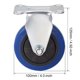 thumbnail image 3 of 2 unids fijados ruedas de ruedas de caucho de caucho de 4 pulgadas placa superior de la placa azul 176lb capacidad, 3 of 3
