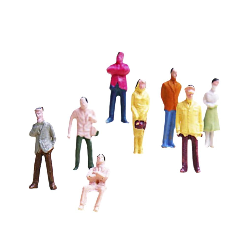 100pcs Painted Model Train People Figures 1:100 Scale HO N TT Perfect for 
