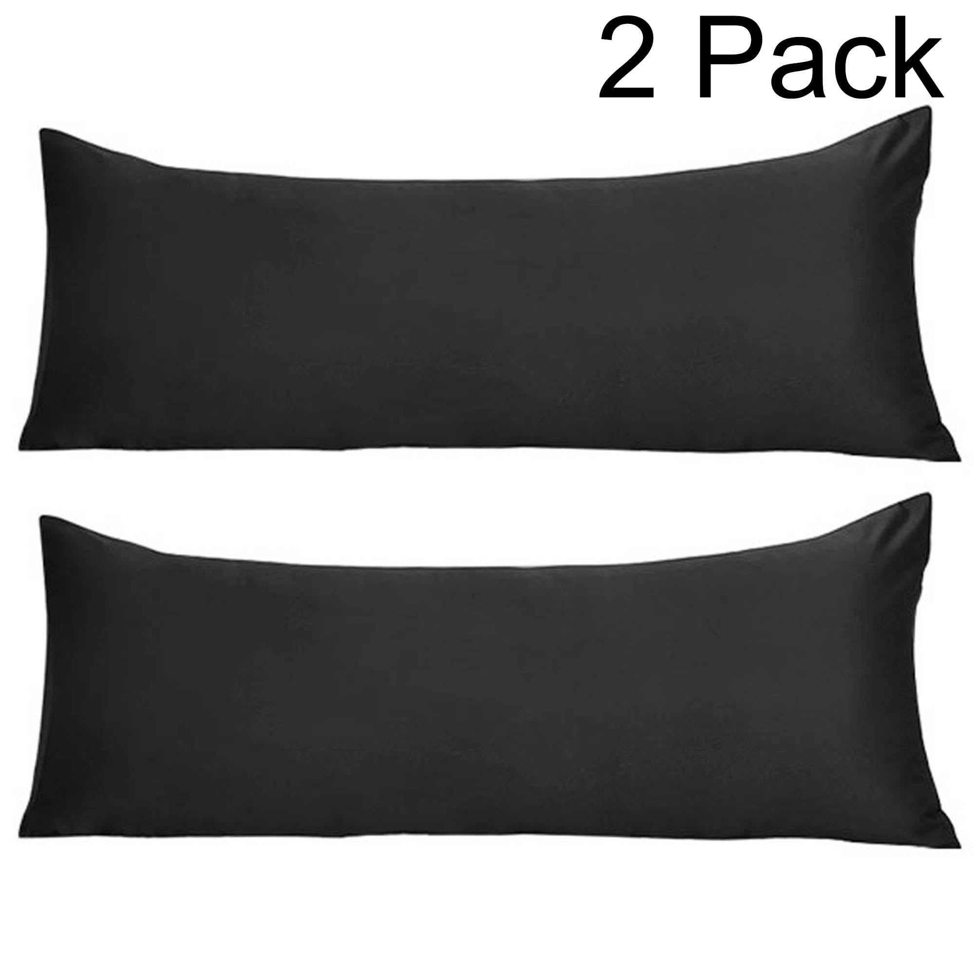 2Pack Satin Body Pillow Cover Long Pillowcases Silky for Hair and Skin