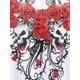 thumbnail image 4 of Camiseta Talla Extra Estampado Cráneo Curvo Rosa Rosegal  Camisetas tallas grandes, 4 of 5