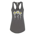 thumbnail image 2 of Wild Bobby, Faith Hope Love Daisy Flower Christian God Religious, Inspirational/Christian, Women Racerback Tank Top, Dark Grey, X-Large, 2 of 3