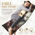 thumbnail image 5 of Body Pillow Cover, Flower Cat Couple Body Pillow Cases with Zipper Soft Breathable Smooth Skin Friendly Long Pillow Case 20x60 inches, 1Pcs, 5 of 7