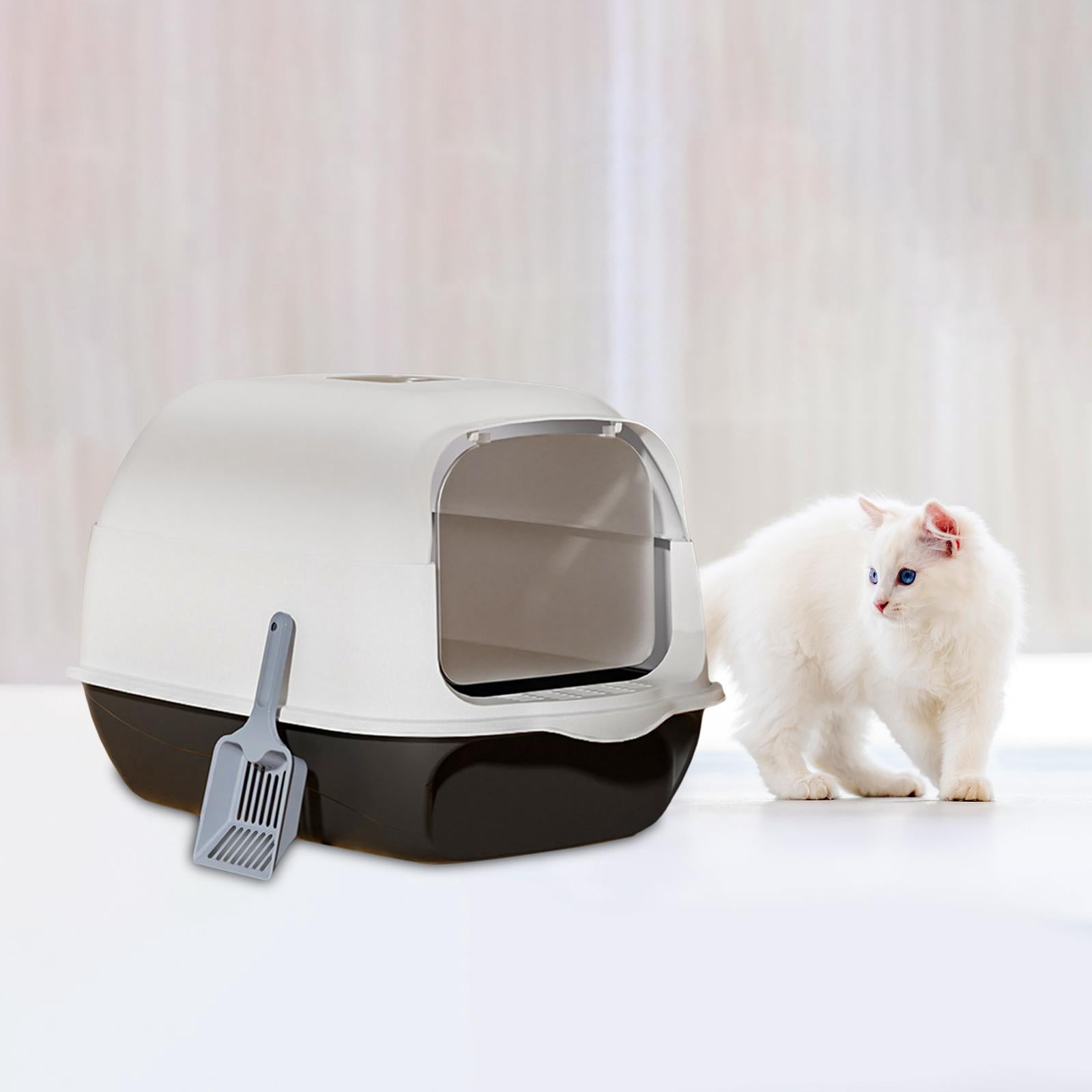 Bvdfgk Enclosed Cat Litter Tray Cat Litter Boxes Detachable Kitten Potty Pan Cat Litter Black