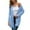 Blue, variant on Women's Fall Lightweight Open Front Cardigan Long Sleeve Button Down Loose Outwear with Pockets S-XXL