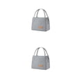 thumbnail image 4 of Bolsa de almacenamiento de almuerzo Eigraketly organizador portátil con aislamiento térmico Gris Pequeña 2piezas, 4 of 6