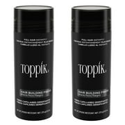 Toppik Black 27.5 g / 0.97 oz Hair Building Fibers, Fill In Fine or Thinning Hair (Pack of 2)