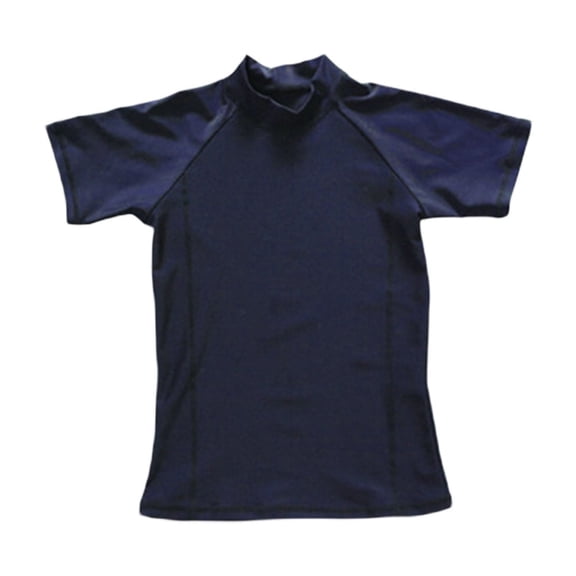 LNMQLPDBS Boys Swimsuit Short Sleeve Rashguard Solid Color High Neck Swimsuit Quick Dry Tops for Summer Toddler Boy Bathing Suit Beach Children's Swimsuit Spa Swimwear 