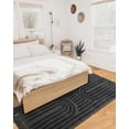 thumbnail image 6 of SUNDEREY Hallway Runner Rug 2'x6' Washable Bathroom Rug Runners, Cotton Woven Kitchen Runner Rugs with Tassel, Farmhouse Tufted Rainbow Bedroom Runner Rug for Laundry Entryway,Dark Grey, 6 of 7