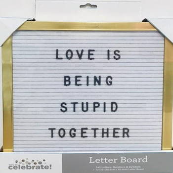 WAY TO CELEBRATE! Way to Celebrate 12"x12" Gold & White Wood Letter Board Office & Stationery Misc