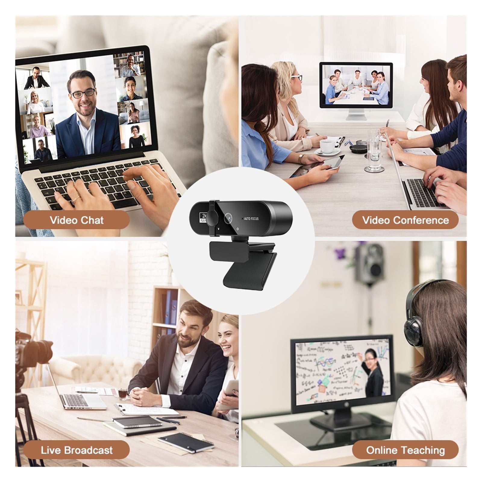 Webcam For PC Web Camera Mini Web Cam With Microphone Usb Webcan Autofocus 4K 2K 1080P Full HD Stream Camera For Computer Laptop ,HD Video
