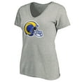 thumbnail image 2 of Women's Heather Gray Los Angeles Rams Helmet V-Neck T-Shirt, 2 of 3