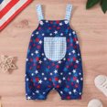 thumbnail image 2 of TOWED22 Baby Girl Summer Clothes Cute Ruffle Romper Sleeveless Rompers Dress Newborn Girls Infant Jumpsuit Clothing Blue,3-6 M, 2 of 5