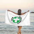 thumbnail image 3 of Toalla de playa con logotipo certificado de RCP, toallas de baño de microfibra, manta de playa suave para desfiles, natación, yoga, mujeres y hombres, 3 of 4