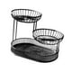 thumbnail image 4 of Cesta de fruta de metal Macarena de 3 niveles soporte para frutero uso en cocina bandeja para servir gran capacidad que ahorra espacio cesta para L negro, 4 of 8