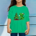 thumbnail image 2 of Curuila Toddler Boys Girls Tops Long Sleeve Christmas Cartoon Dinosaur Prints Crew Neck Autumn T Shirt Green Size 2-3 Years, 2 of 4