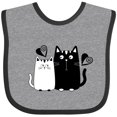 thumbnail image 3 of Inktastic Valentines Day Cat Couple Girls Baby Bib, 3 of 4