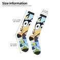 thumbnail image 2 of Masiiu Bluey Print Adult Crew socks, Comfortable Novelty Colorful Patterned, Breathable, Stylish Colorblock for Men Women, 2 of 6