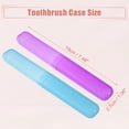 thumbnail image 4 of Unique Bargains 2 Pcs Plastic Lightweight Traveling Toothbrush Holders Case for Travel Business 7.48"x1.06" Purple Blue, 4 of 7