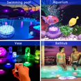thumbnail image 5 of (4 piezas) Luz LED sumergible, lámparas de iluminación impermeables, luces subacuáticas de 13 LED con control remoto, ideal para acuarios, bañeras, jarrones, piscinas, 5 of 5