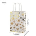 thumbnail image 3 of CuiLiyq 12 Pcs Christmas White Gift Bags with Gold Bronzing, Christmas Wrapping Bags with Handles, Xmas Gift Bags for Holiday Party Favors and Decor Supplies (Snowflake), 3 of 6