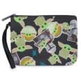 thumbnail image 1 of Star Wars The Mandalorian Grogu  and  Mando AOP Pocket Wristlet, 1 of 3