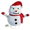 Toteaglile Christmas Decoration Folded Cloth Snowman Santa Lantern Stretch Cloth Lantern Luminous LED String Lantern