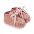 thumbnail image 3 of Baby Boys Girls Lace Up Leather Sneakers Soft Rubber Sole Infant Moccasins Newborn Oxford Loafers Anti-Slip Toddler Wedding Uniform Dress Shoes, 3 of 5