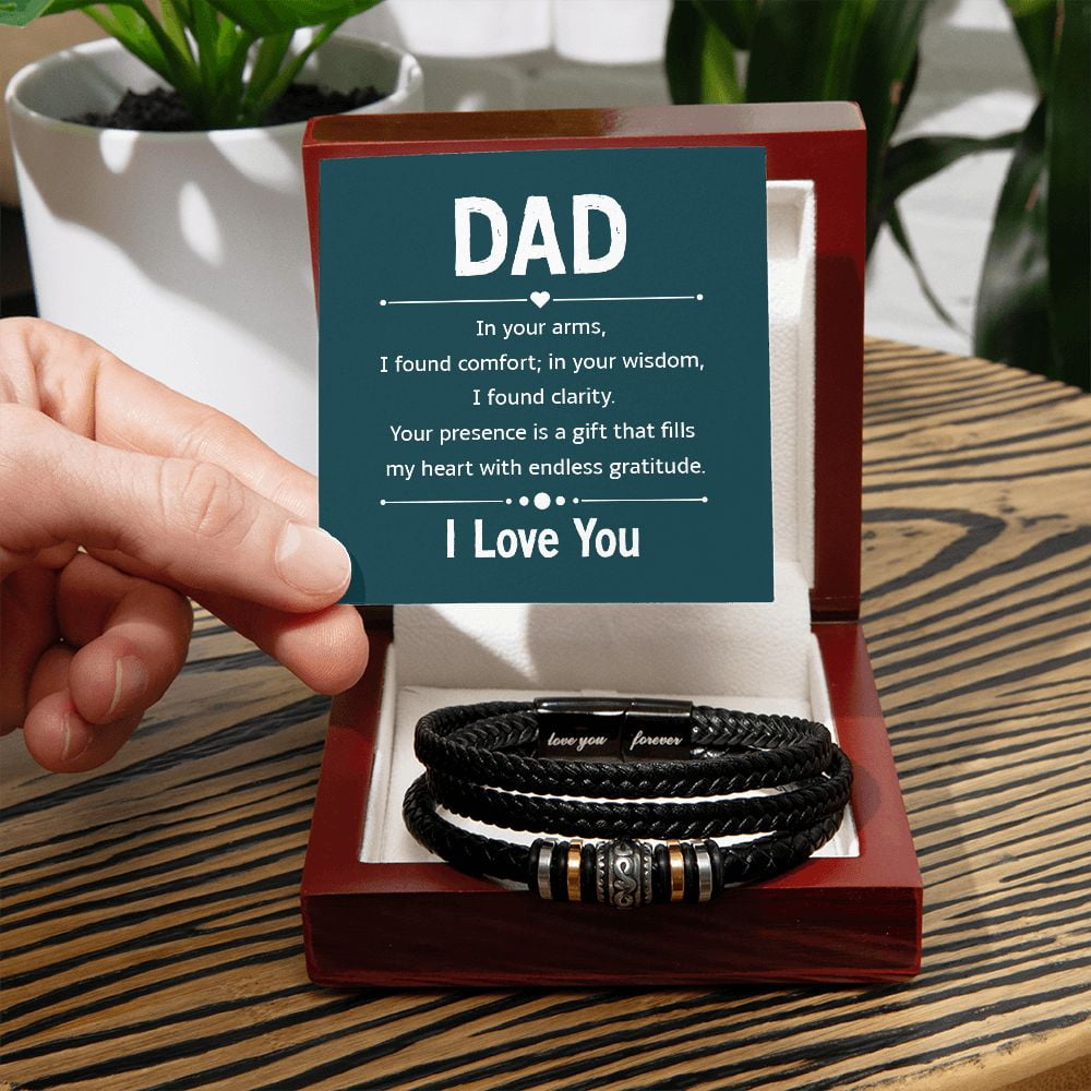 To My Dad In Your Arms Love You Forever Bracelet