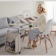 thumbnail image 7 of 31.5 in/47.24 in Overbed Table with Wheels, Bed Table with Adjustable Tilt Board and Wheels, Eating Desk, Cross-Bed Desk for Home, Hospital, 7 of 7