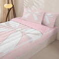 thumbnail image 3 of Homewish Princess Bowknot Zipper Full Size Comforter Sets with Fitted Sheet and 2 Pillowcases For Bowtie Lovers,Kids Cute Bows Zipper Bedding Set,Pink Reversible,4-Piece, 3 of 7